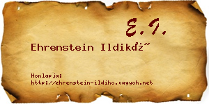 Ehrenstein Ildikó névjegykártya